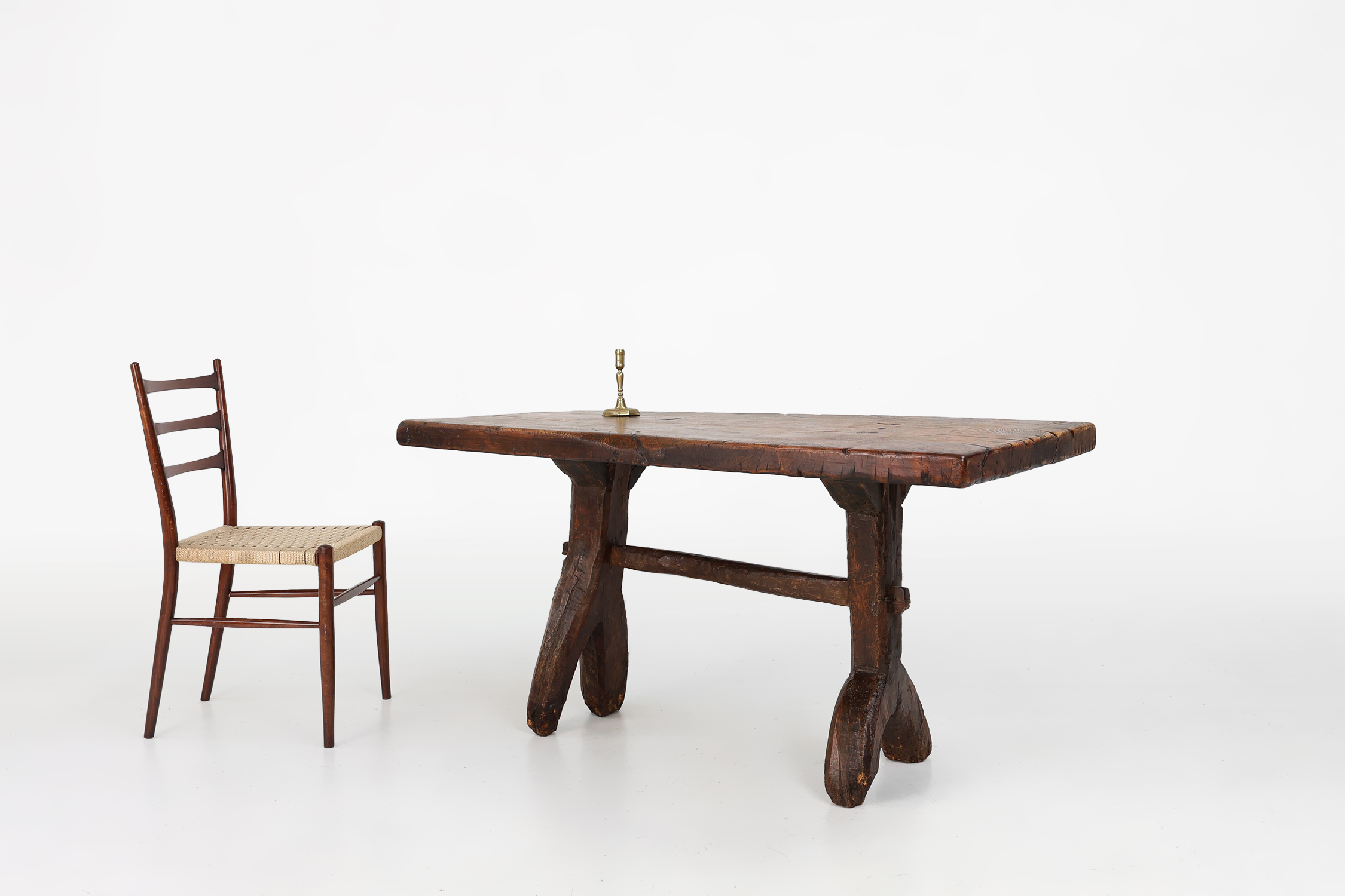 Rustic Spanish dining table, handmade in oak, 16th centurythumbnail